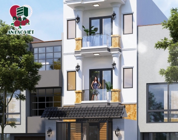 Mẫu nhà phố đẹp 1 trệt 2 lầu - 01