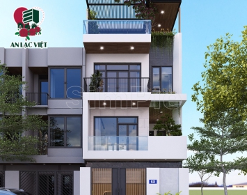 THI CÔNG CÔNG TRÌNH NHÀ PHỐ PHONG CÁCH HIỆN ĐẠI 6.4x12.5m